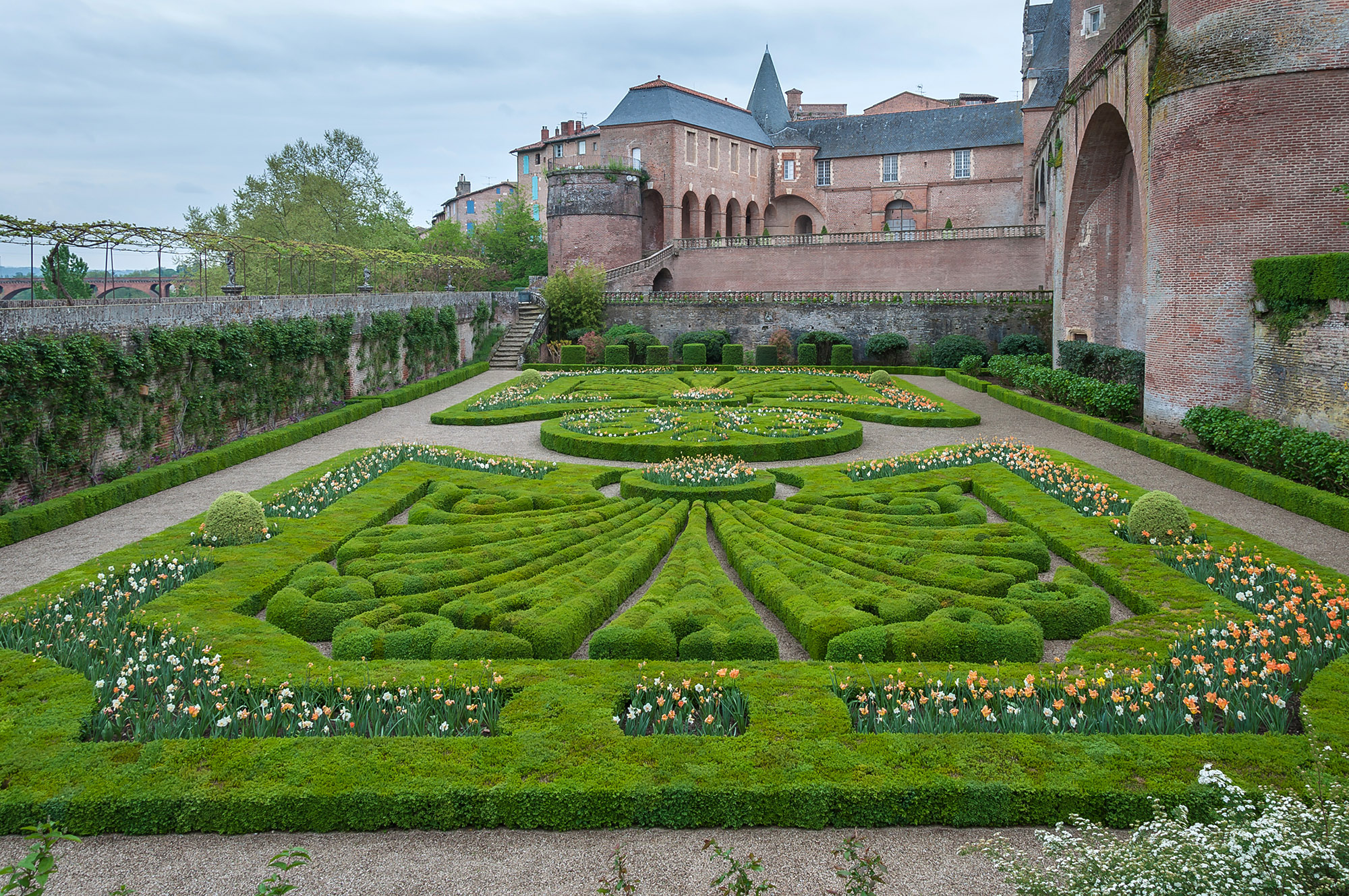 Formal ‘parterre’ garden at The Palais de la Berbie, France